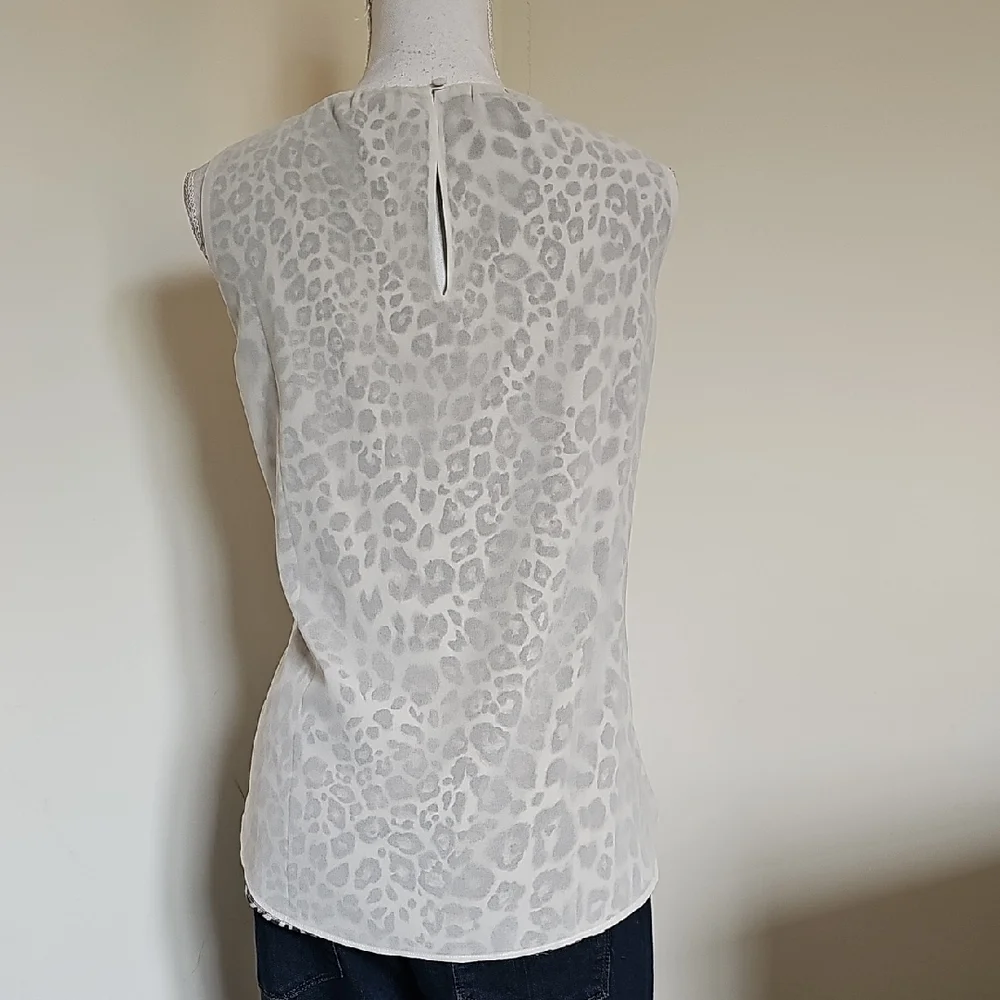 WHBM Leopard Print Sleeveless Top